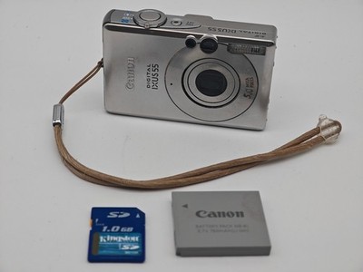 Canon Digital IXUS 55 Kompaktkamera 5,0 MP 3x Zoom 2,5'' Silber LESEN Pixelfehler