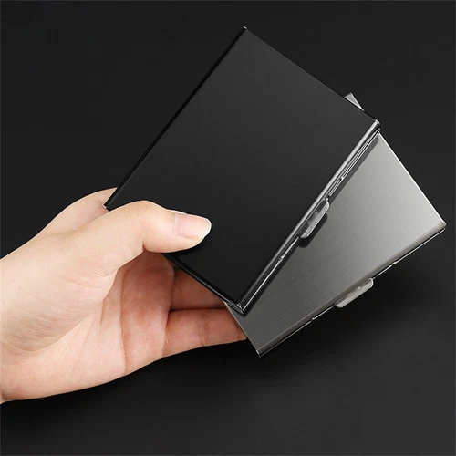 10 Slots Stainless Steel Credit Card Holder Men Slim Anti RFID Wallet Metal Case - Picture 7 of 16