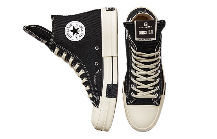 Converse Drkstar Hi Rick Owens Drkshdw Black Egret - A00130C Size