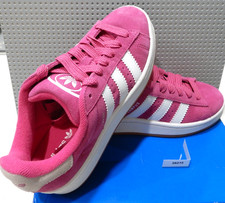 New Authentic Adidas Kids CAMPUS 00's J-Size 5-Fuchsia Pink Suede/White