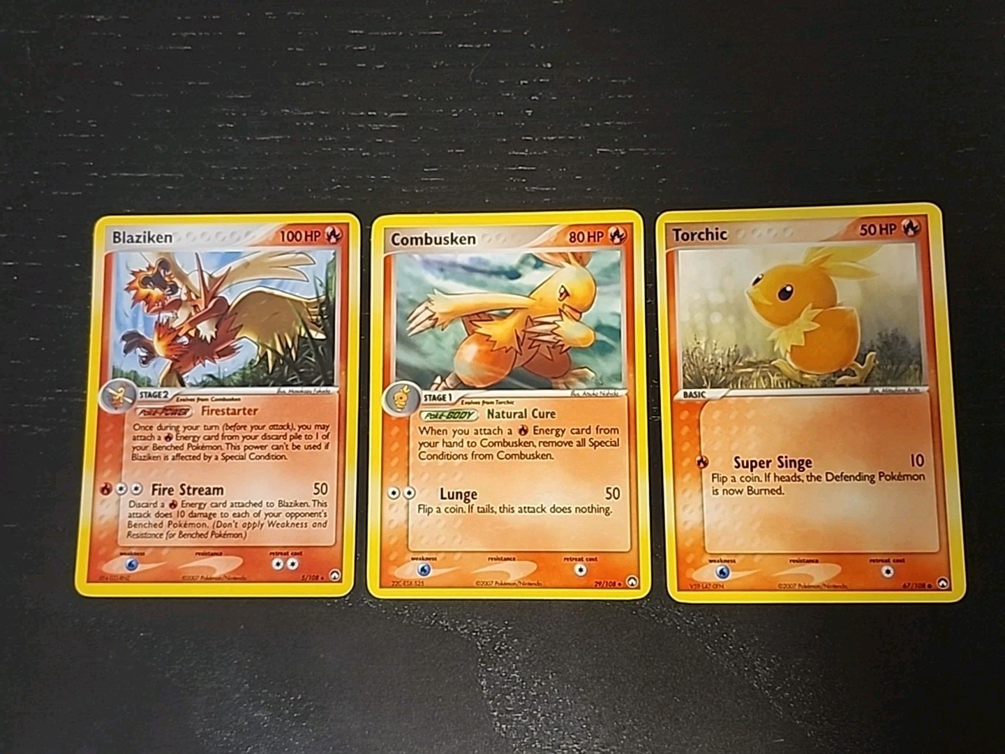 Blaziken Holo Rare EX Power Keepers 5/108 LP - Combusken 29/108 & Torchic 67/108