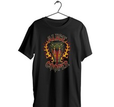 Image of Alice Cooper Polyester T-shirt -  Hard rock, shock rock music concert fans tee