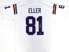 Carl Eller Autographed White Pro Style Jersey - Prova *Silver