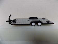 M2 - 164th Scale - Box Set Loose - Black Car Hauling Trailer W White Rims