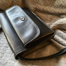 FIRMA ASSIMA -ECHT LEDER -TASCHE - FARBE SCHWARZ