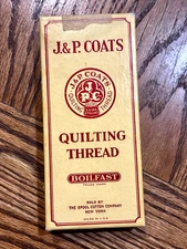 VTG Quilting Thread White Orig Box NOS 12 Wood Spools 120 Yds Ea Collectible