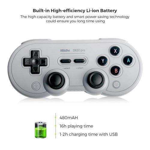 8Bitdo SN30 Pro Wireless Bluetooth Controller with Joystick Rumble Vibration USB - Picture 4 of 7