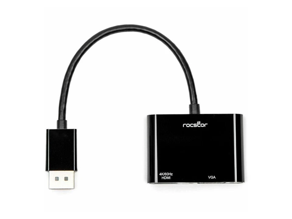 Rocstor DisplayPort 1.2 to HDMI & VGA Multiport Active Video Adapter – 4K/60Hz – - Image 3 of 4