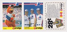 1986 uncut panels Youppi/Expos' Coaching Staff Montreal Expos
