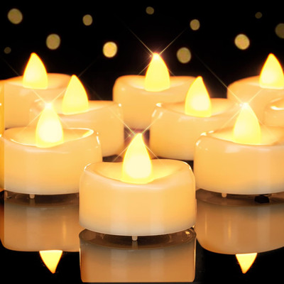 Paquete de 50 Velas LED de Te con Bateria de Larga Duracion para Boda y Navidad