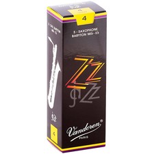 Vandoren ZZ Baritone Saxophone Reeds Strength 4, Box of 5