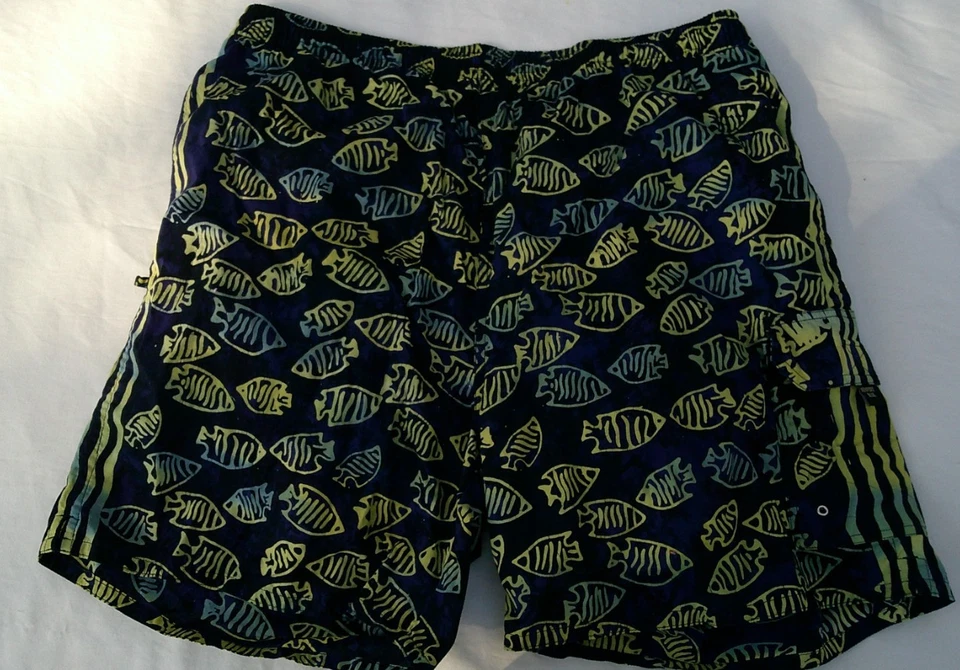 Newport Blue Men’s Swim Trunks XL – Tropical Fish Print Board Shorts - Image 2 of 4