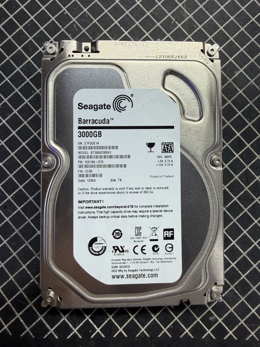 外付けハードディスク・ドライブ Seagate Barracuda 3TB HDD ST3000DM001 Seagate Barracuda St3000dm001 3tb for sale | eBay