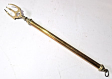 TELESKOPISCHE AUSZIEHBARE MESSING FEUERSTELLE KAMIN MARSHMALLOW TOASTGABEL 26"