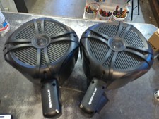 Pair Rockville RWB80B 8" Black 2 Way 600 Watt Marine Wakeboard Tower Speakers