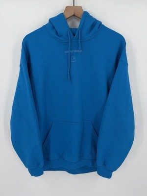 Lonely Ghost Hoodie Womans L Blue Text Me When You Get Home Graphic Sweatshirt