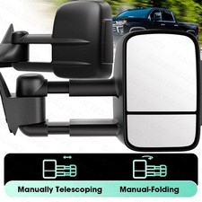 Manual Pair Tow Mirrors For 88-98 Chevy Silverado Gmc Sierra Ck 1500 2500 3500