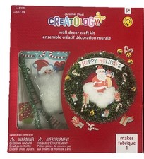 NIB Creatology Christmas Wreath Wall Decor Craft Kit SANTA Lights-up