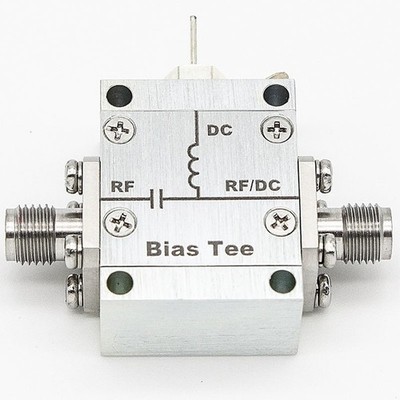 Stainless Steel Connector 0.01-6GHz RF Bias Tee 2A High Current DC Block  os67