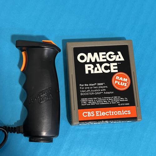 Atari 2600 Omega Race Cartridge & Booster Grip Adaptor Controller Works 100% - Picture 12 of 13