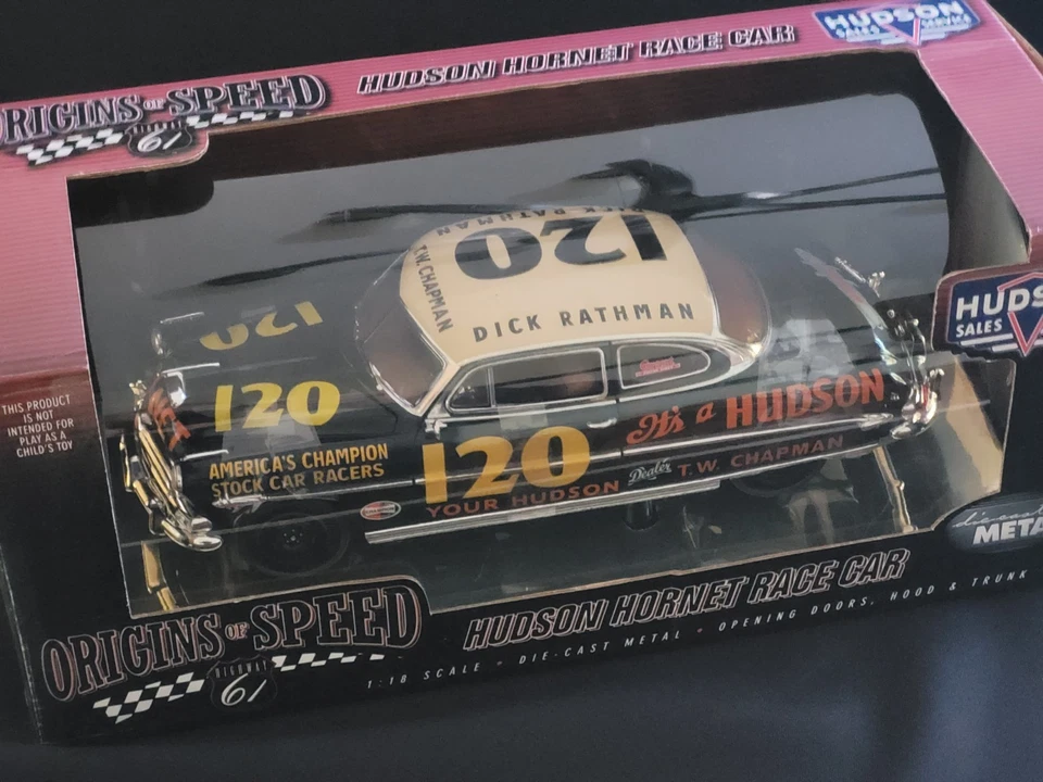 Dick Rathman #120 Hudson Hornet, Highway 61 Origins Of Speed 1:18 NASCAR Diecast - Image 3 of 4