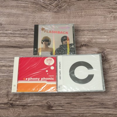 3promo cd set capsule yasutaka nakata CAPS LOCK, phony phony, FLASH BACK rare 