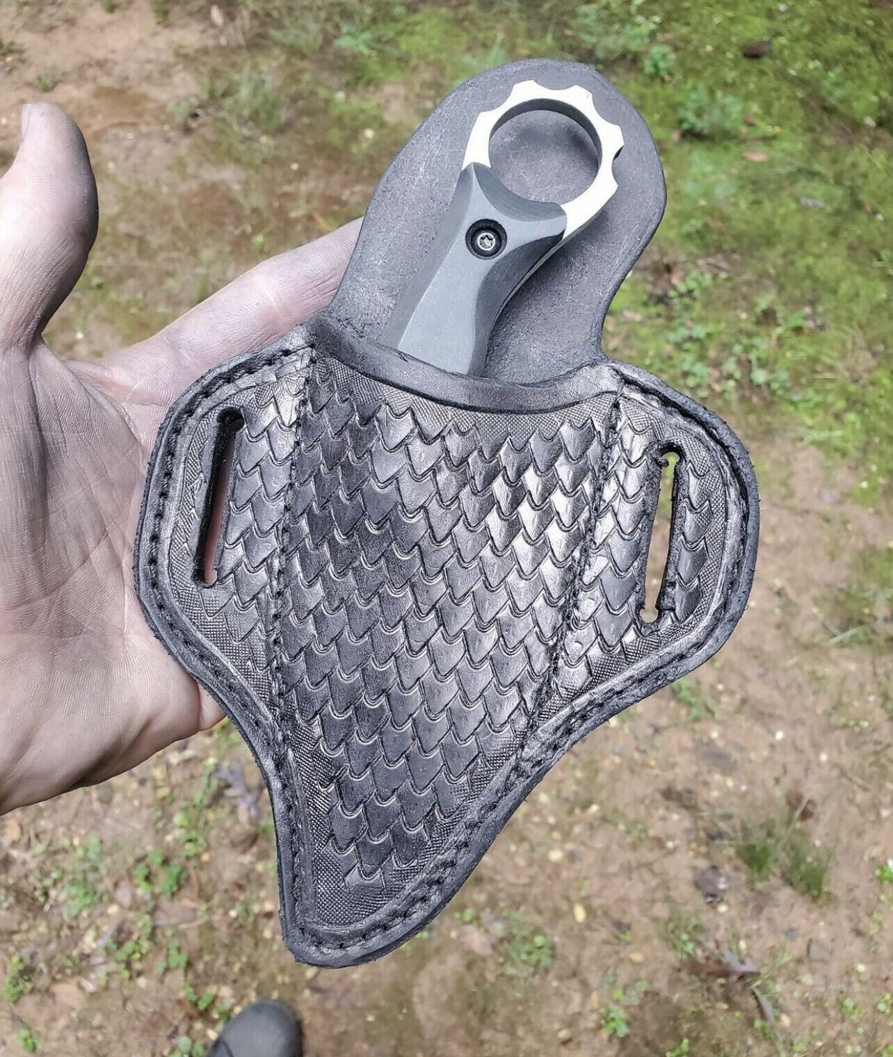 UBR CUSTOM HANDMADE HIGH CARBON STEEL HUNTING KARAMBIT KNIFE WITH MICARTA HANDLE