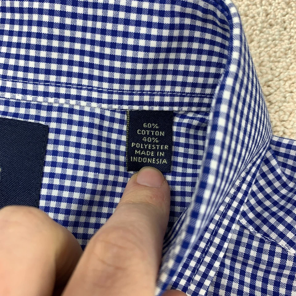 US Polo Assn. Camisa de vestir de ajuste regular para hombre manga larga a cuadros búfalo 18-18,5 Foto 4 de 4