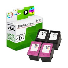 4Pk TCT Compatible For HP 62XL 62 XL Black  Color Combo HY Envy 5745 5740 5742