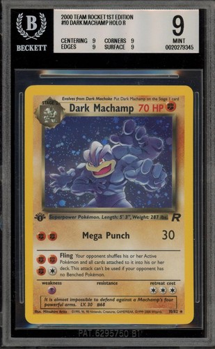Dark Machamp (1st Edition) graded BGS 9 for sale on eBay