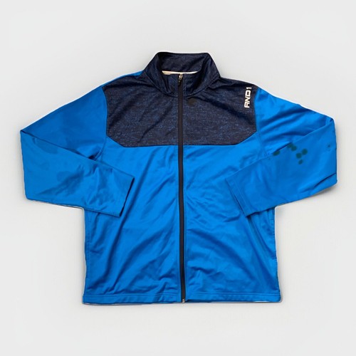 And1 Jacket Mens Xl Blue Logo Long Sleeve Full Zip Knit Track STAINED