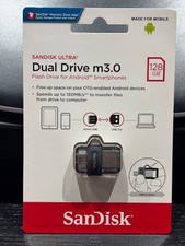 SanDisk Ultra Dual Drive m3.0 128GB USB Flash Drive - SDCZ450128G NEW!