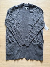 WOMAN  S CROFT  BARROW THE CLASSIC CARDIGAN Sweater Coal Size Small NWT Gray