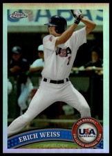 2011 Topps Chrome #USABB22 Erich Weiss USA Baseball Refractors #/999