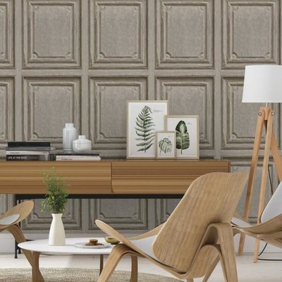 Rasch Holzpaneel Tapete Modern Holzimitat Türoptik Struktur Natur 524406