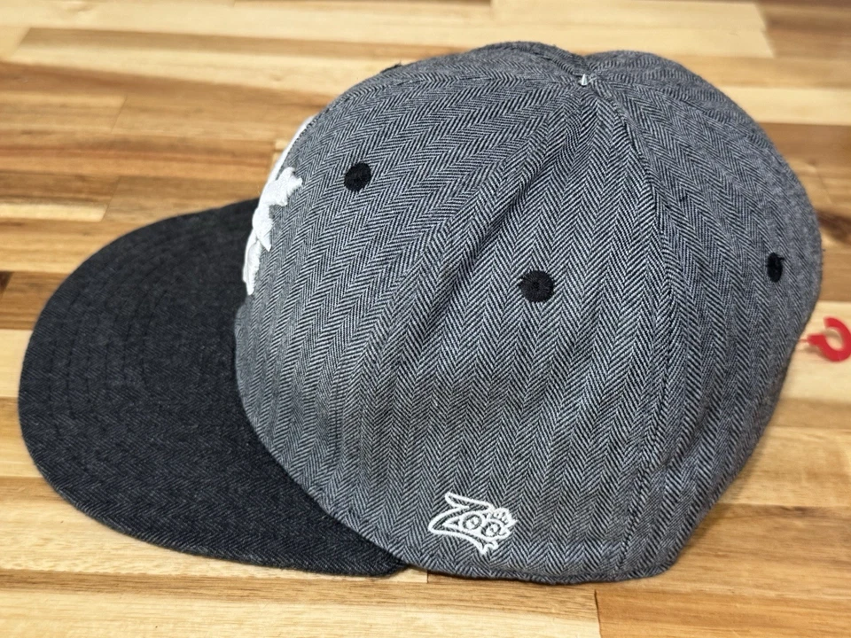 ZOO YORK серый резинке шляпа S/M вышитый логотип коньков стиль эластичной подходит черный поля - Изображение 4 из 4