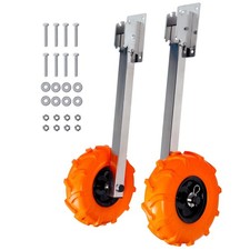 Boat Launching Wheels, 10" Rubber Transom Launch Wheels with Stainless Steel ...