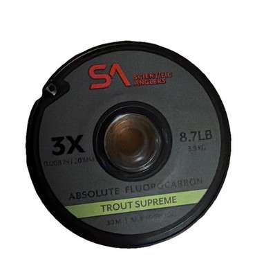 SCIENTIFIC ANGLERS ABSOLUTE FLUOROCARBON TROUT TIPPET 3X