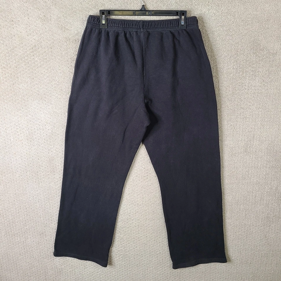 Everlast Pants Womens Large Black Fleece Sweatpants Pull On Cotton Blend - Image 2 of 4