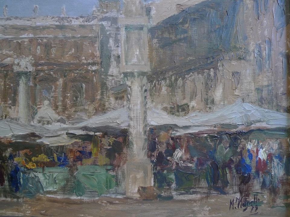 Marcello Vianello 1909-1985 - Piazza delle Erbe in Verona - Bild 3 von 4