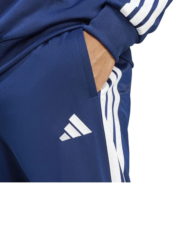 Tuta Intera Completa Full Tracksuit UOMO Adidas Basic 3-Stripes Tricot Blu - Imagen 3 de 4