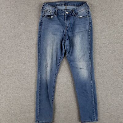 Old Navy Sz 6 Super Skinny Mid Rise Jeans Stretch Broken In Soft Worn Fade Comfy
