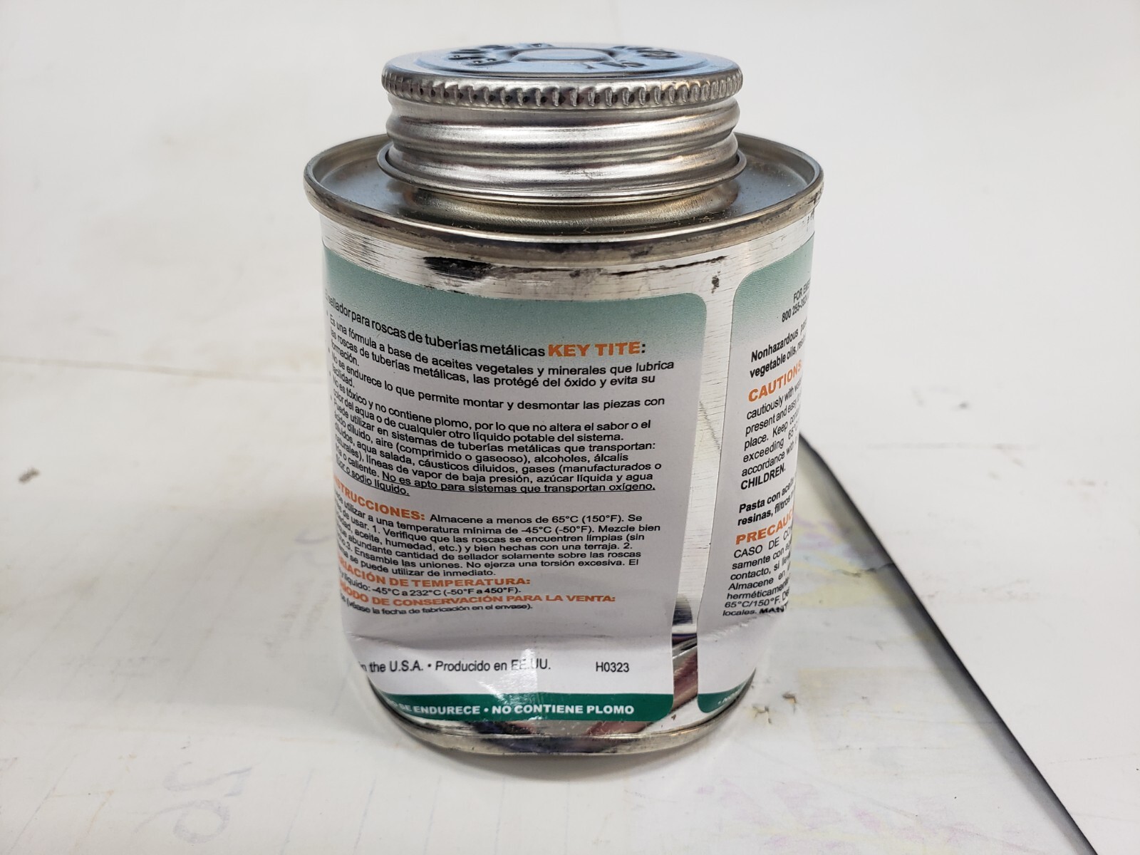 WeldOn® Key Tite 505 10068 Pipe Joint Compound 1/2pt HRI Day India