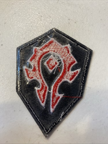 World Of Warcraft Size S Black Red Snap Up Canvas Jacket NWOT Decorative Patch - Picture 5 of 9
