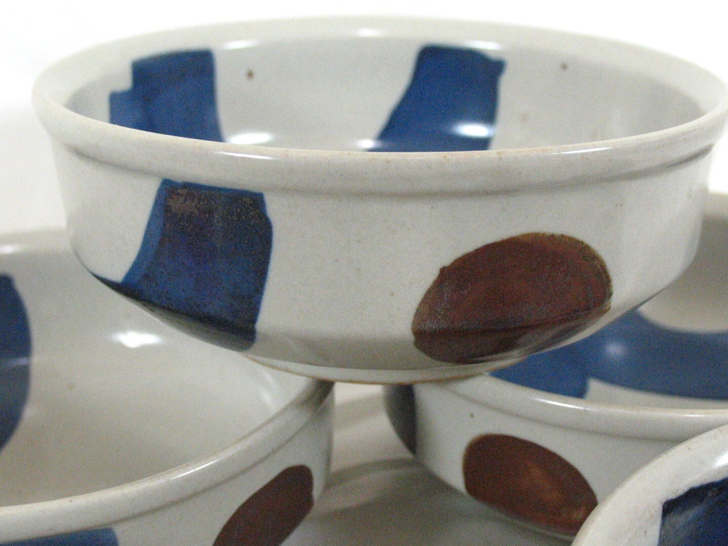 5 Jim Kaneko Iron Mountain Pottery Lookout Mountain 6" Cereal Bowls