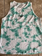 Nike M Tie Dye Basic Cotton Tank Top Tee Stretch Active Sport Printed