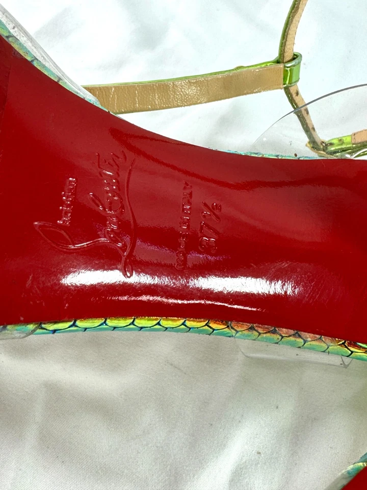 CHRISTIAN LOUBOUTIN Multicolor Nosy Spike Strass Heels Made in Italy 37.5-7.5US - Image 2 of 4