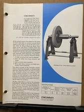 Vtg Cincinnati Milling Machine Brochure 1967 Wheel Balancing Stands