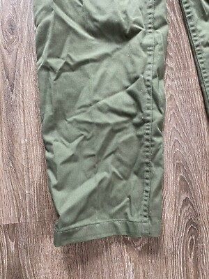 Vintage 60s 70s Army Military Chino Khaki Pants Distressed Worn