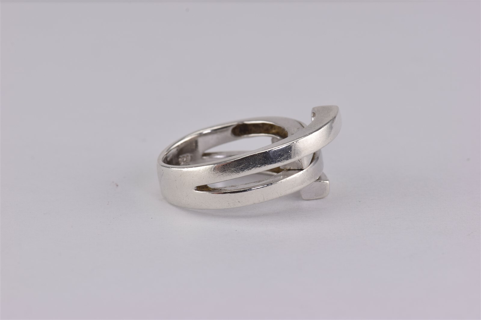 Sterling Silver Intersecting Squared Double Bypas… - image 3